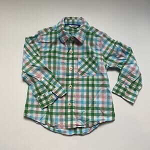 Baby Boden Spring Plaid Button Down Shirt